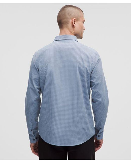 lululemon athletica Blue New Venture Long-Sleeve Shirt for men