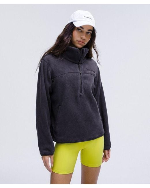 lululemon athletica Blue Half-Zip Fleece Pullover