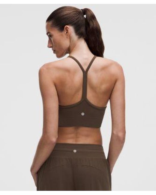 lululemon athletica Brown Flow Y Ruched Bra
