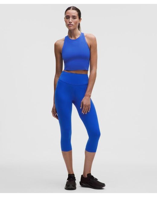lululemon athletica Blue Swift Speed Cropped Tank Top