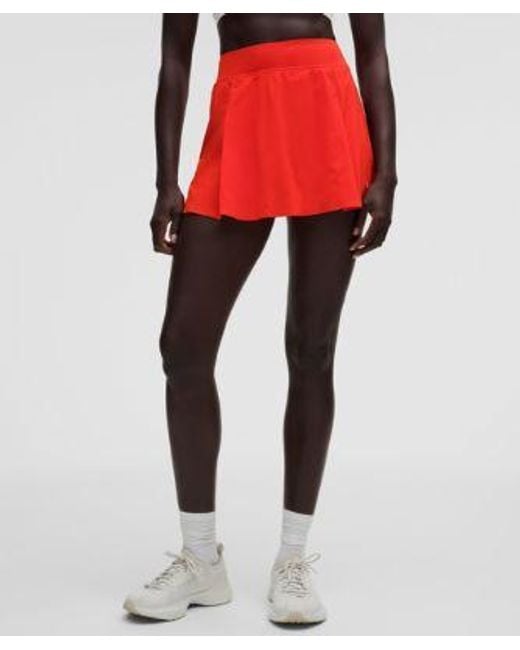lululemon athletica Red A-Line Side-Pleat Tennis Skirt