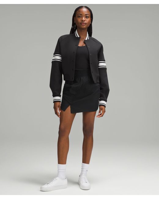 lululemon athletica Black High-rise Ruched Mini Skirt