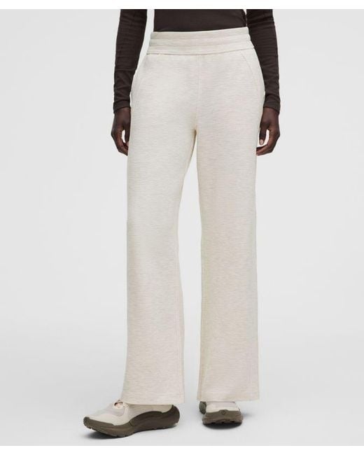 lululemon athletica White Scuba Mid-Rise Wide-Leg Pant