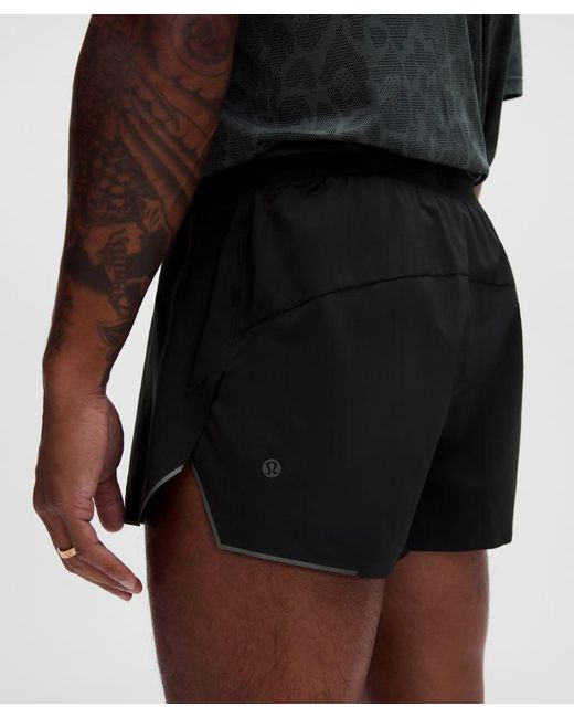 lululemon athletica Black Fast And Free Split Shorts 3" for men