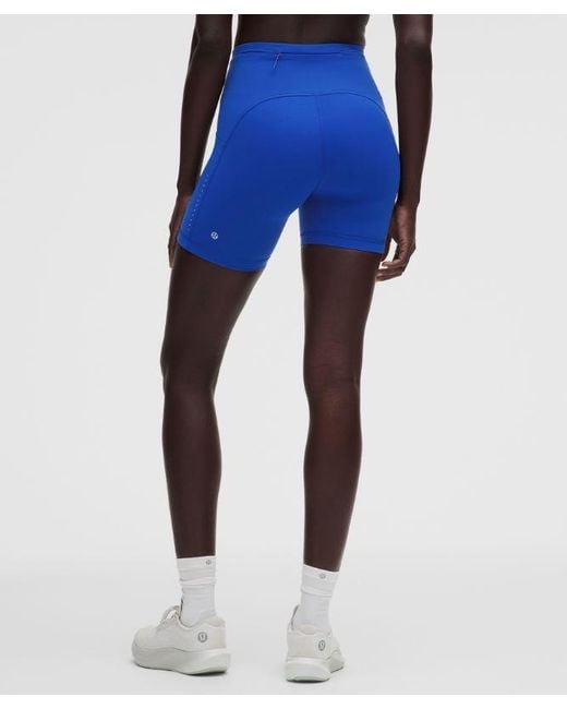 lululemon athletica Blue Swift Speed High-Rise Short 6"