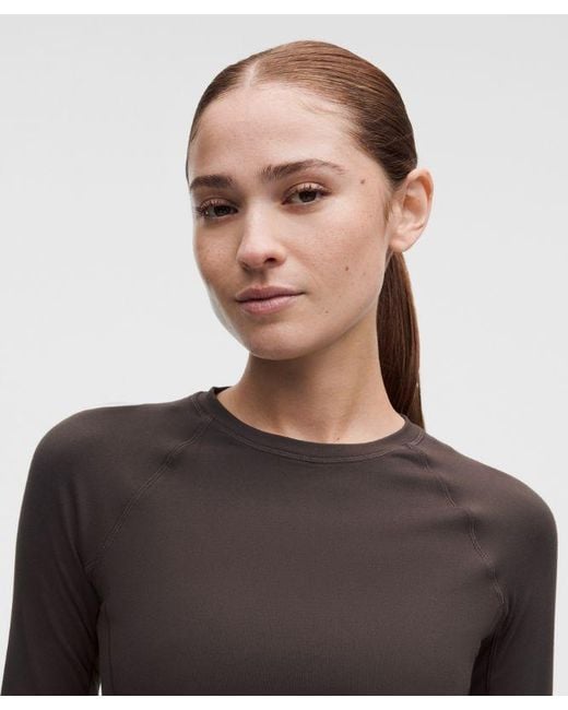 lululemon athletica Brown – It's Rulu Long-Sleeve Shirt – – Size Large