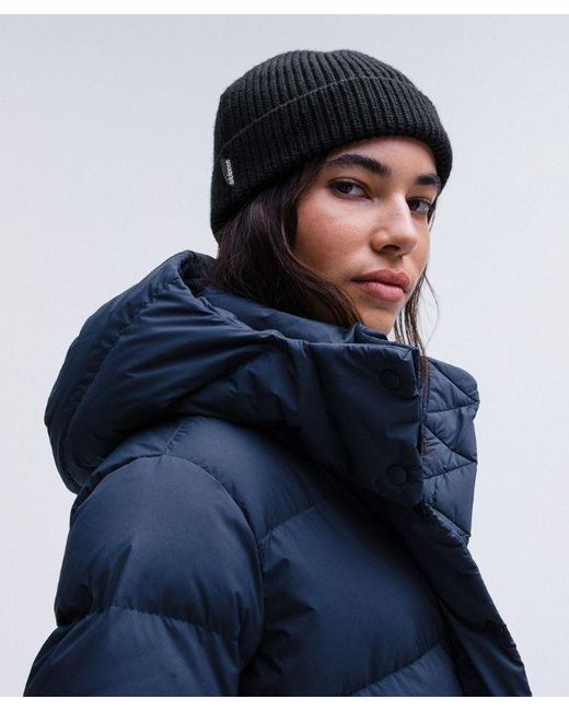 lululemon athletica Blue Wunder Puff 600-Down-Fill Long Jacket