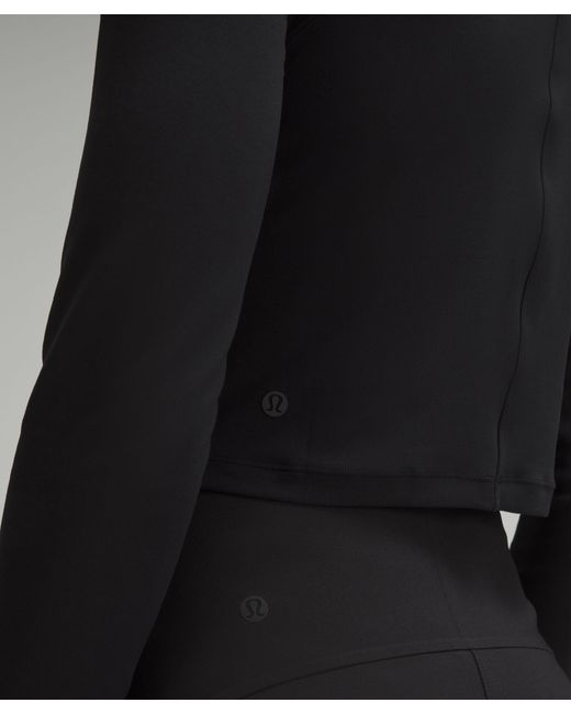 lululemon athletica Black All Aligned Mockneck Long-sleeve Shirt