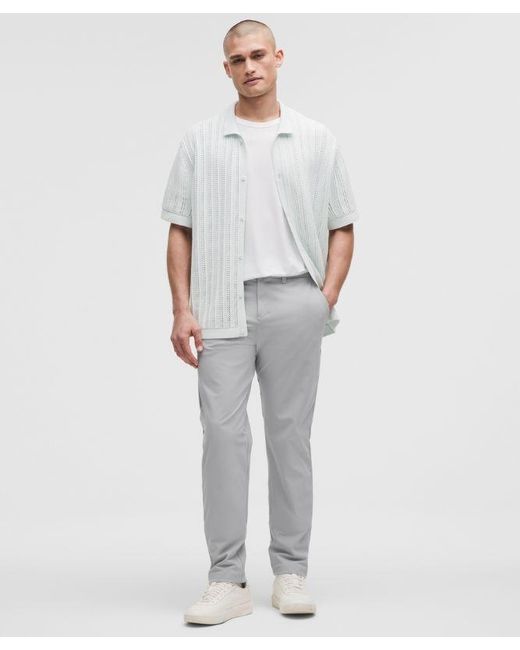 lululemon athletica Gray Abc Classic-fit Trousers 34"l Warpstreme - Color Silver/grey - Size 28 for men