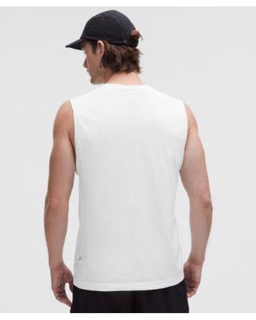lululemon athletica White Metal Vent Tech Sleeveless Shirt for men