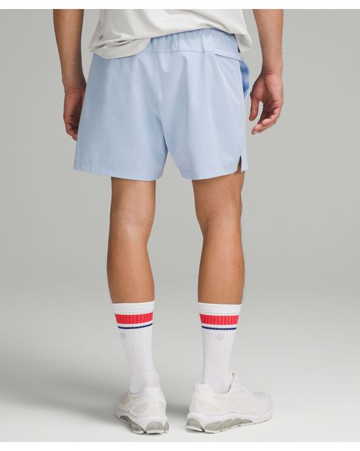 lululemon athletica Blue Zeroed In Linerless Shorts 5" for men