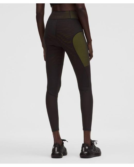 lululemon athletica Black Mesh-Panelled High-Rise Tight 28"