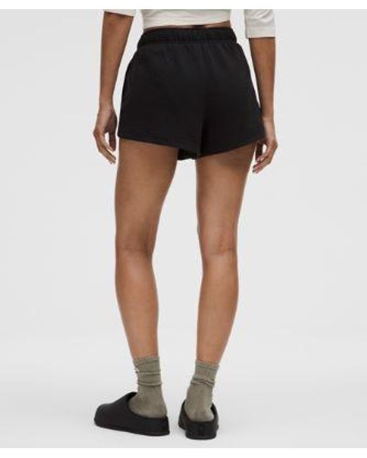 lululemon athletica Black – Scuba Oversized Mid-Rise Dolphin-Hem Shorts – 3" – – Size Large