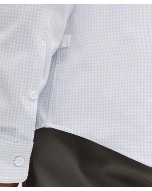 lululemon athletica White – New Venture Long-Sleeve Shirt Slim-Fit – – Size Small for men