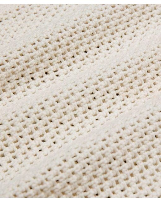 lululemon athletica White Cotton Crochet Mesh Tank Top