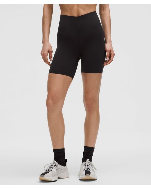 lululemon athletica Black – Glow Up Super-High-Rise Shorts – 6" – – Size 4