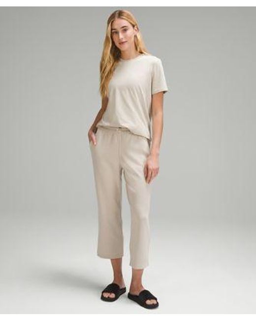 lululemon athletica Natural Softstreme High-rise Straight-leg Cropped Pants