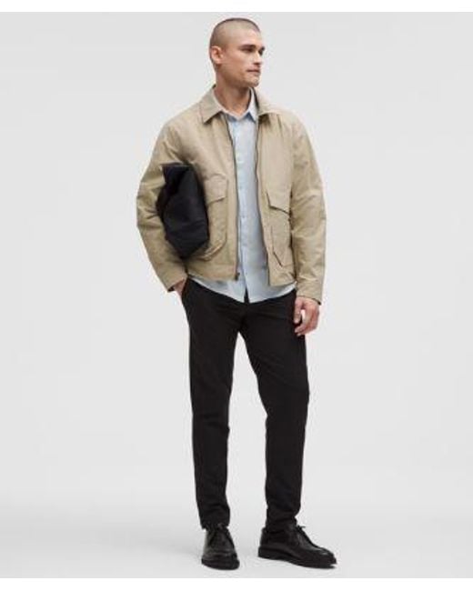 lululemon athletica Gray New Venture Classic Fit Long Sleeve Shirt for men