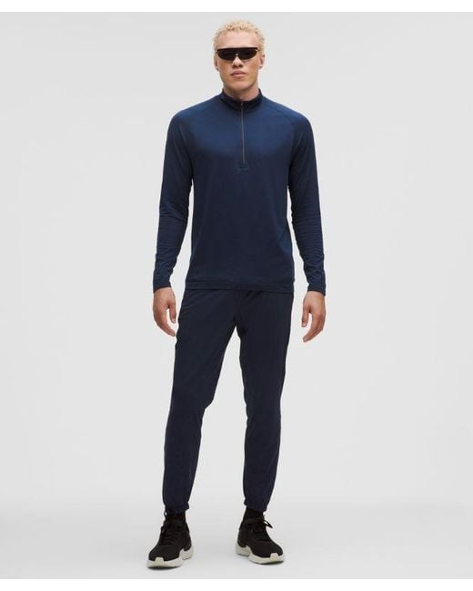 lululemon athletica Blue – Metal Vent Tech Half Zip Long-Sleeve Top – – Size Large for men