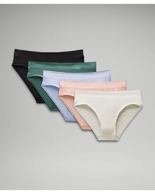 lululemon athletica Metallic Underease Mid-rise Bikini Underwear 5 Pack