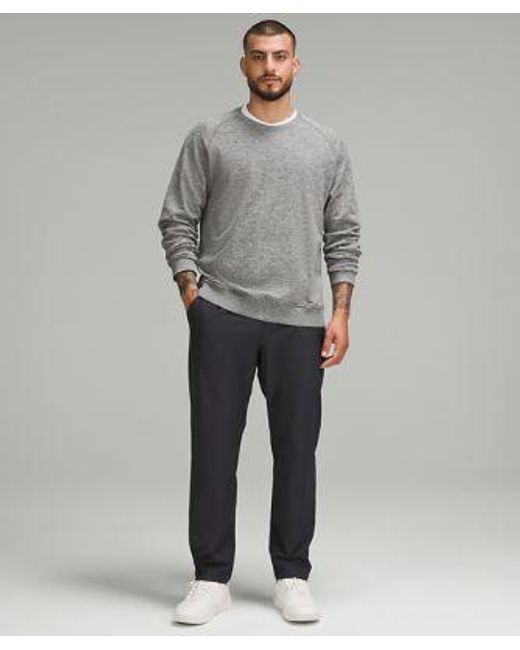 lululemon athletica Gray Engineered Warmth Long-sleeve Crew Sweatshirt - Color Grey/black - Size L for men
