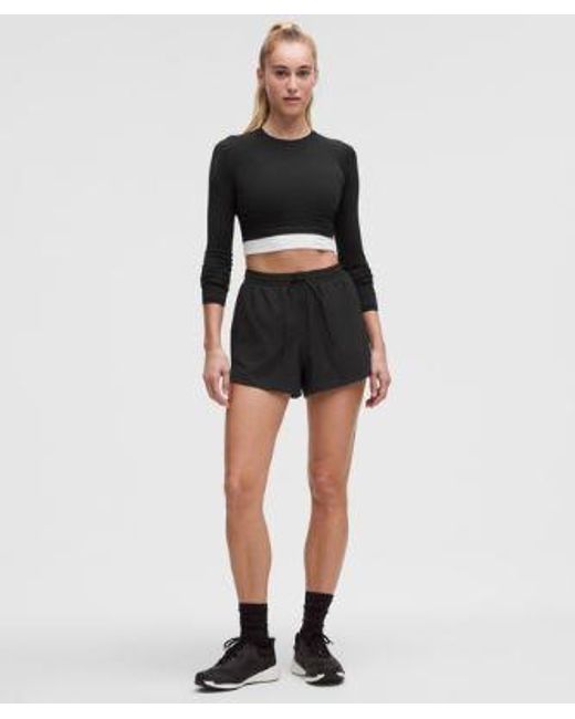 lululemon athletica Black Pace Rival High-Rise Shorts 3"