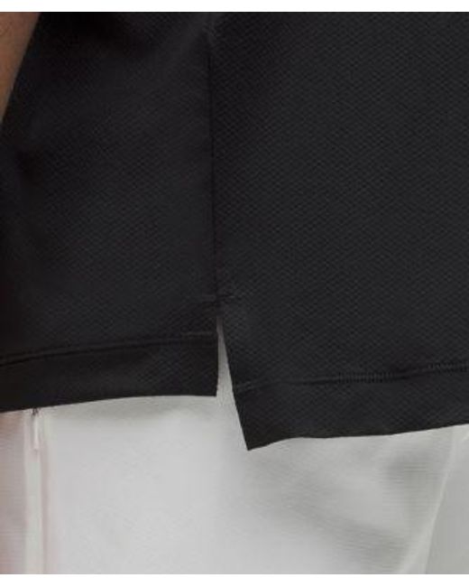 lululemon athletica Black Logo Sport Polo Short Sleeve for men