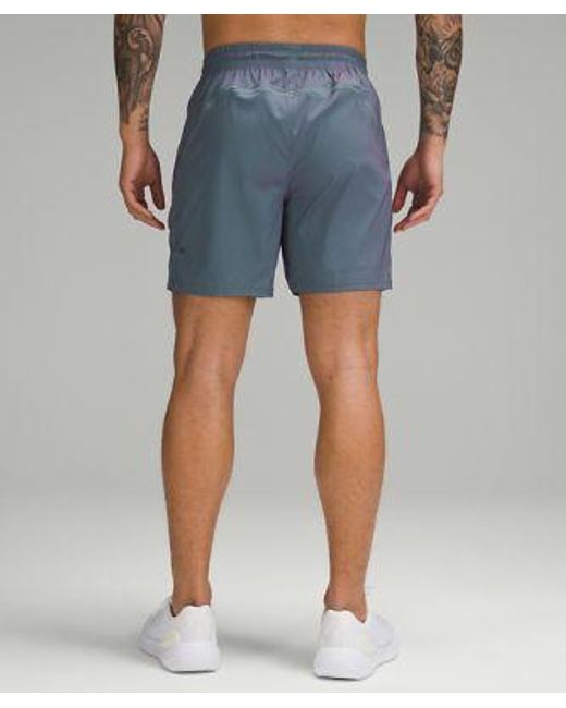 lululemon athletica Blue Pace Breaker Linerless Shorts 7" Iridescent for men