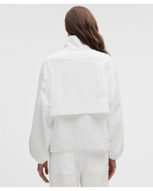 lululemon athletica White – Lululinen Funnel-Neck Jacket – – Size Large