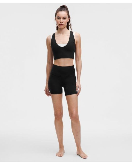 lululemon athletica Black Bend This Scoop And Cross Bra