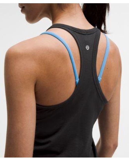 lululemon athletica Black – Swiftly Tech Round-Neck Racerback Tank Top 2.4 Waist Length – – Size 4