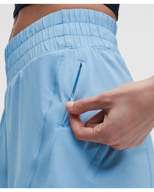 lululemon athletica Blue – Track That High-Rise Lined Shorts – 5" – – Size 14