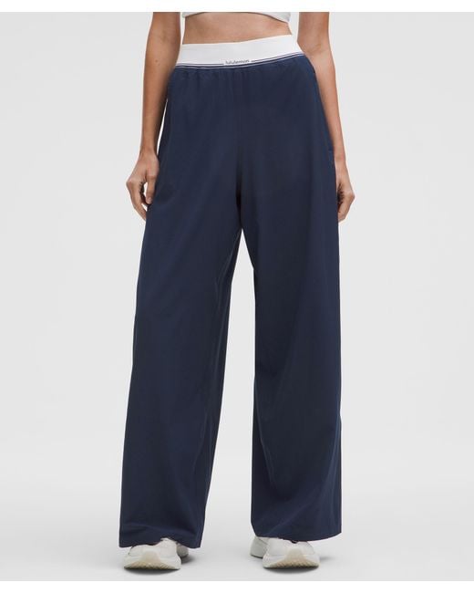 lululemon athletica Blue Swift High-Rise Wide-Leg Pant
