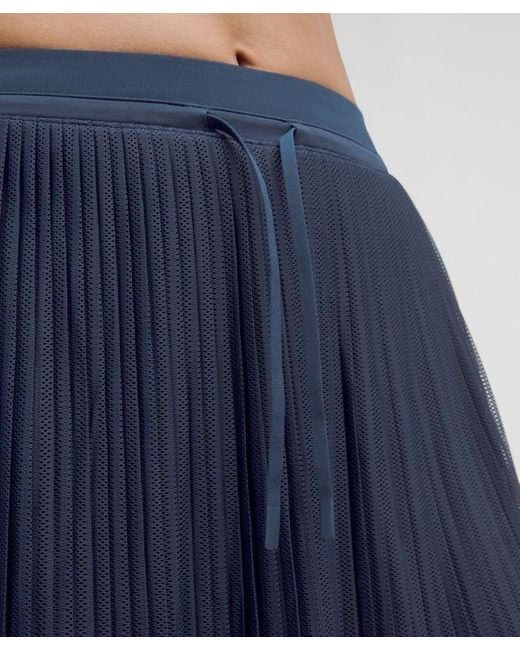 lululemon athletica Blue – Ace Advantage High-Rise Pleated Tennis Skirt Long – – Size Large