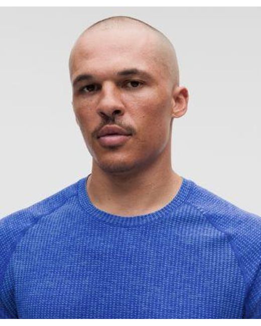 lululemon athletica Blue Metal Vent Tech Short-Sleeve Shirt for men