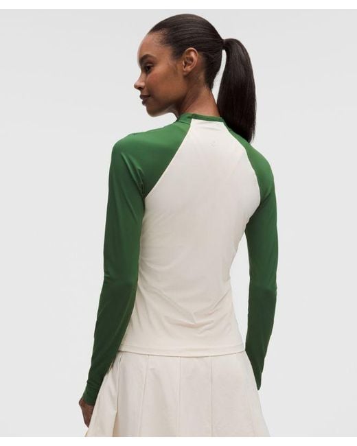 lululemon athletica Green – Uv-Protective Mockneck Long-Sleeve Shirt – – Size Large