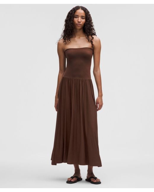 lululemon 2-In-1 Maxi Dress in Brown | Lyst