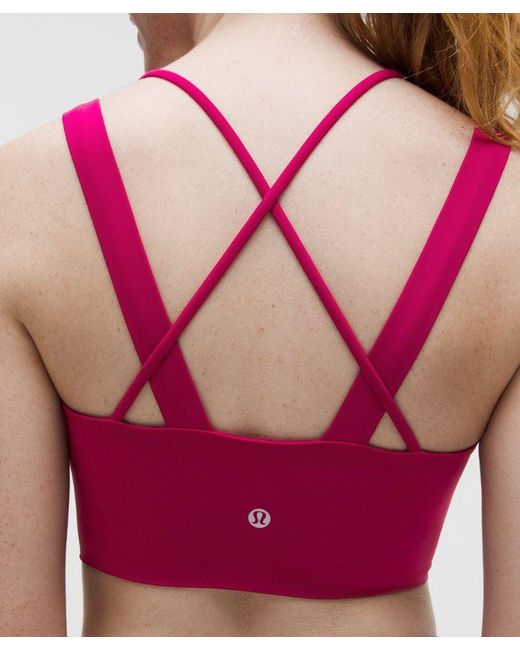 lululemon athletica Red – Like A Cloud Longline Sports Bra Light Support, D/Dd Cup – – Size 10