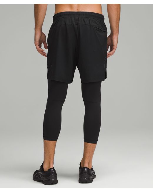 lululemon athletica Black License To Train 2-in-1 Tights 21" for men
