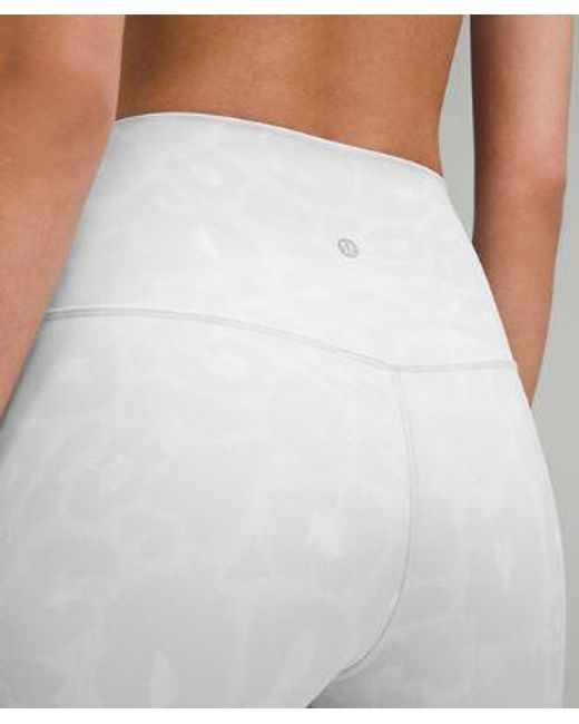 lululemon athletica White – Throwback Print Align High-Rise Pants – 25" – –