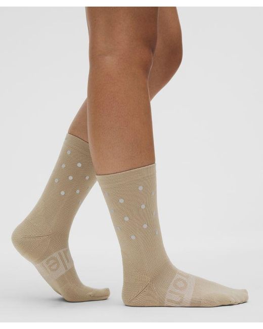 lululemon athletica Natural Power Stride Crew Socks Dot Reflective