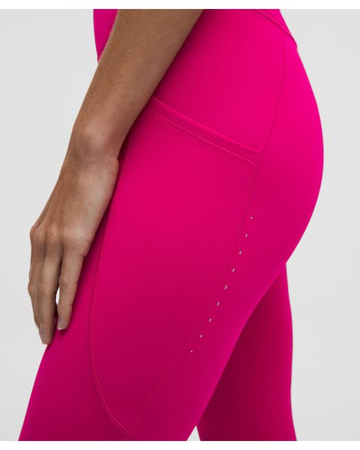 lululemon athletica Pink Fast And Free High-Rise Thermal Leggings 28" 5 Pocket