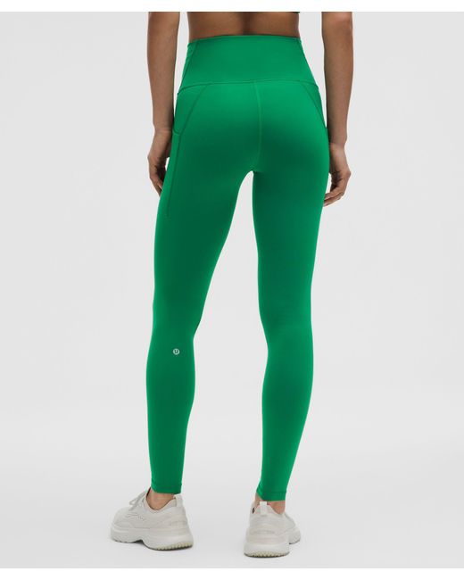 lululemon athletica Green – Wunder Train High-Rise Tight Leggings With Pockets – 28" – – Size 14