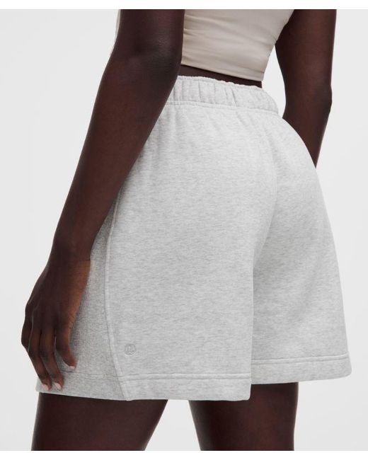 lululemon athletica White Scuba Evolve Oversized Short 5"