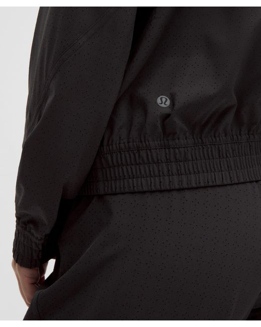 lululemon Adapted State Perforated Track Jacket in Black | Lyst