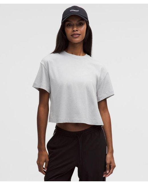 lululemon athletica White – Softy Suedey Relaxed Short-Sleeve Shirt – – Size Large