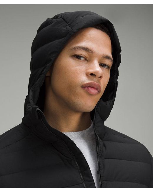 lululemon athletica Black – Navigation Stretch Down Hoodie – – Size Large for men