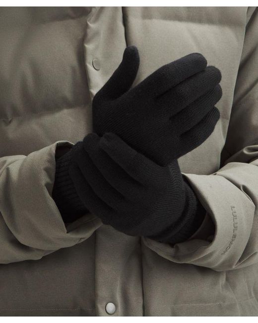lululemon athletica Black Warm Revelation Gloves