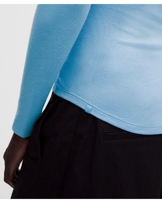 lululemon athletica Blue – Hold Tight Long-Sleeve Shirt – – Size 4
