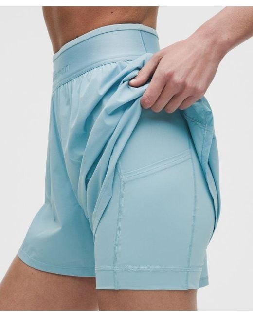 lululemon athletica Blue – License To Train Super-High-Rise Lined Shorts – 3.5" – – Size Large
